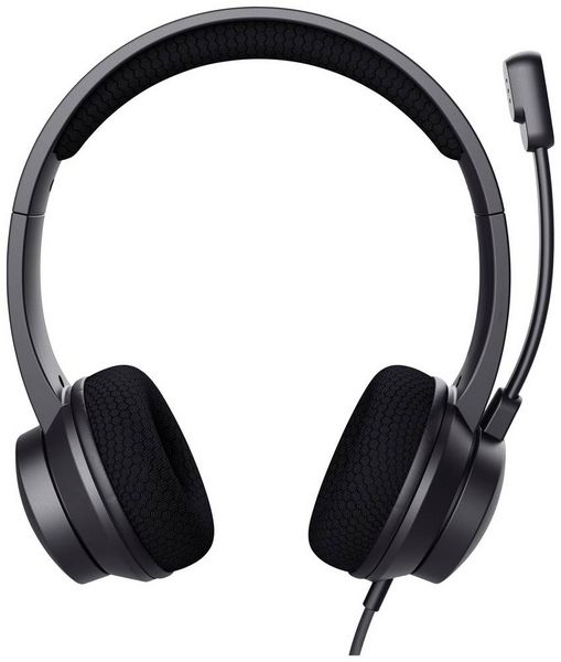 Produktbild: Trust Ayda On Ear Headset kabelgebunden Stereo Schwarz Noise Cancelling Headset, Lautst&auml;rkeregelung, Mikrofon-Stummschaltung Computer