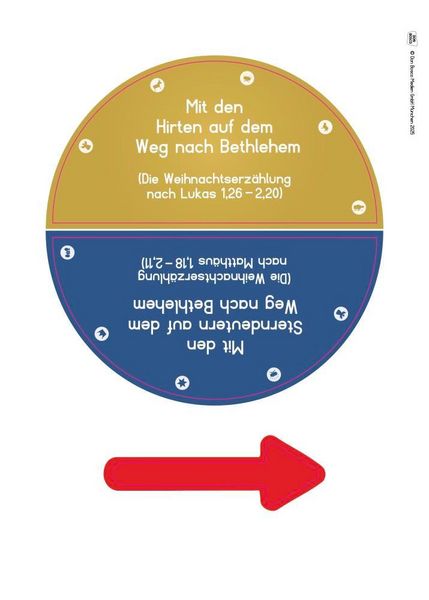 Produktbild: Die Weihnachtsgeschichte. Auf dem Weg nach Bethlehem. Ein Legekreis in 10 Bildern