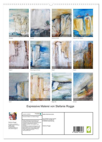 Produktbild: Expressive Malerei von Stefanie Rogge (hochwertiger Premium Wandkalender 2026 DIN A2 hoch), Kunstdruck in Hochglanz