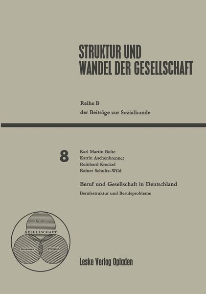 Produktbild: Beruf und Gesellschaft in Deutschland