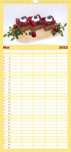 Produktbild: Familienplaner S&uuml;&szlig;es aus der Vollwert-Backstube (Wandkalender 2022 , 21 cm x 45 cm, hoch)