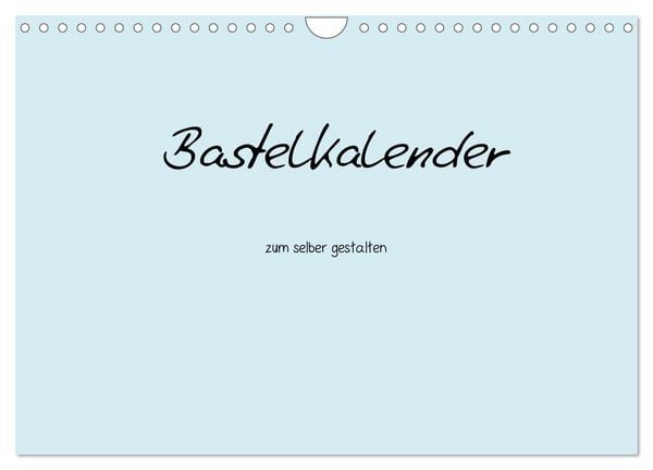 Produktbild: Bastelkalender - hell Blau (Wandkalender 2026 DIN A4 quer), CALVENDO Monatskalender
