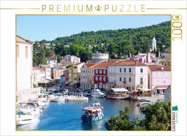 Produktbild: CALVENDO Puzzle Hafenbucht von Veli Losinj | 1000 Teile Lege-Gr&ouml;&szlig;e 64x48cm Foto-Puzzle f&uuml;r gl&uuml;ckliche Stunden