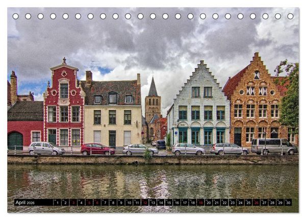 Produktbild: Stadtansichten Br&uuml;gge - das Venedig des Nordens (Tischkalender 2026 DIN A5 quer), CALVENDO Monatskalender