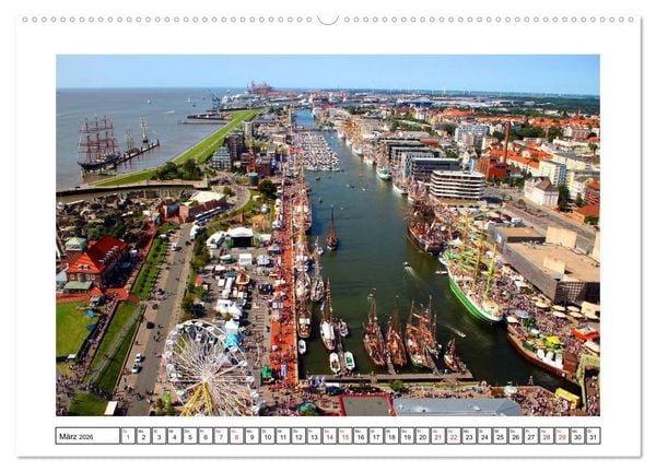 Produktbild: Windjammer - Bremerhaven (Wandkalender 2026 DIN A2 quer), CALVENDO Monatskalender