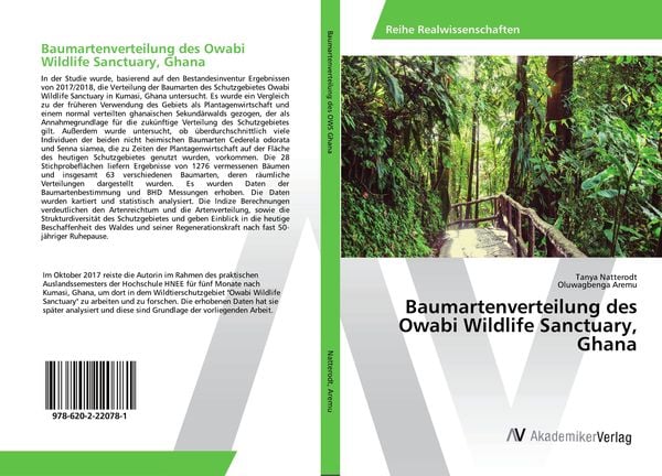 Baumartenverteilung des Owabi Wildlife Sanctuary, Ghana, Taschenbuch von Tanya Natterodt , Oluwagbenga Aremu, AV Akademikerverlag, 9786202220781