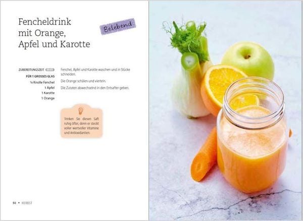 Produktbild: Frische Obst- und Gem&uuml;ses&auml;fte aus dem Entsafter
