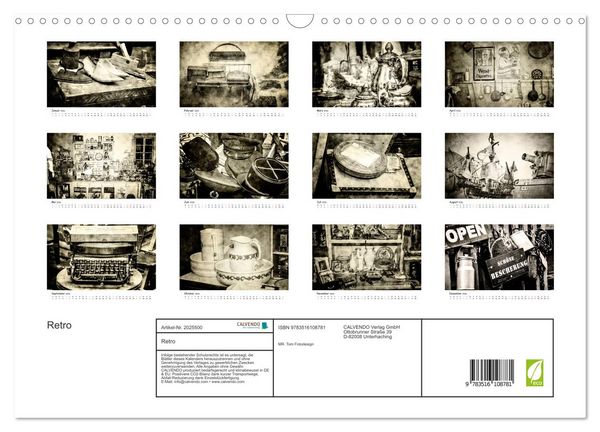 Produktbild: Retro (Wandkalender 2026 DIN A3 quer), CALVENDO Monatskalender