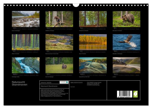 Produktbild: Naturwucht Skandinavien (Wandkalender 2026 DIN A3 quer), CALVENDO Monatskalender