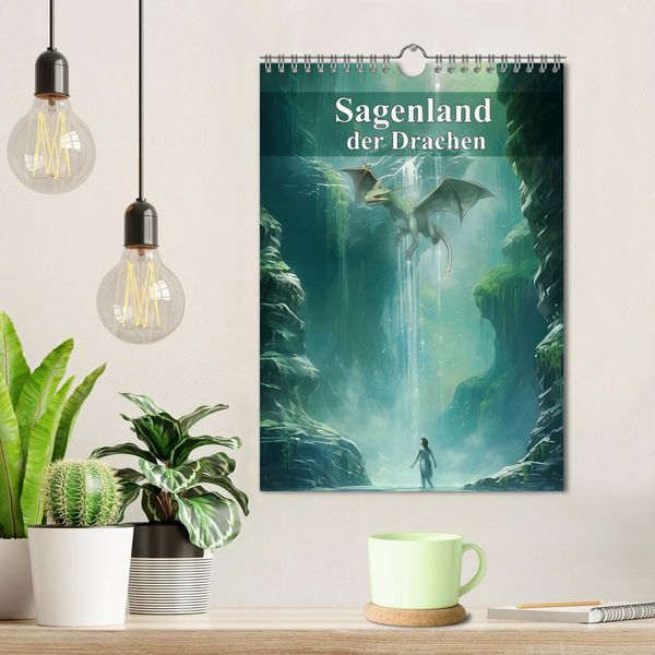 Produktbild: Sagenland der Drachen (Wandkalender 2026 DIN A4 hoch), CALVENDO Monatskalender
