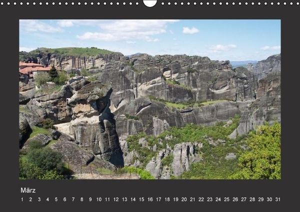 Produktbild: Meteora-Kl&ouml;ster in Griechenland (Wandkalender immerw&auml;hrend DIN A3 quer)