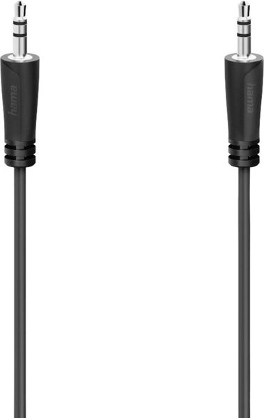 Hama 00205116 Klinke Audio Anschlusskabel [1x Klinkenstecker 3.5 mm - 1x Klinkenstecker 3.5 mm] 5 m Schwarz