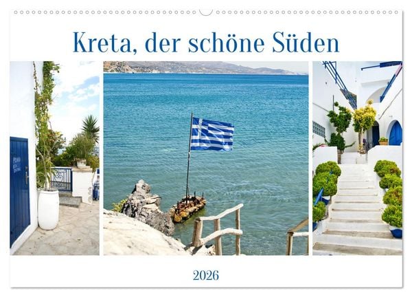 Kreta, der schöne Süden (Wandkalender 2026 DIN A2 quer), CALVENDO Monatskalender