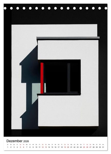 Produktbild: Fassaden-Architektur im Stil des BAUHAUS (Tischkalender 2026 DIN A5 hoch), CALVENDO Monatskalender