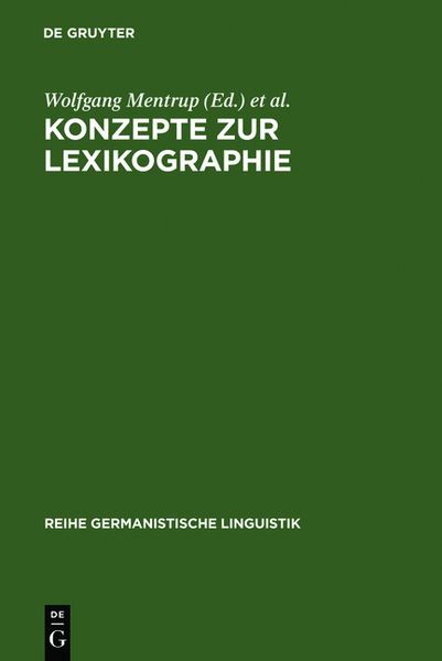 Produktbild: Konzepte zur Lexikographie
