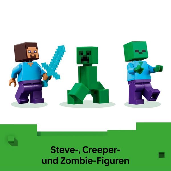 Produktbild: LEGO Minecraft 21275 Das TNT-Dschungelhaus, Kinder Spielzeug ab 8
