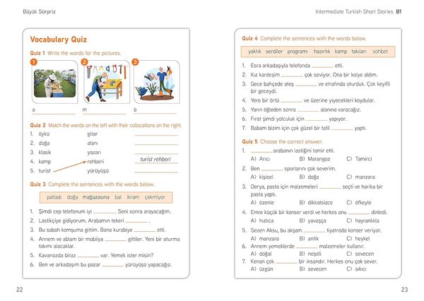 Produktbild: Intermediate Turkish Short Stories - Based on a comprehensive grammar and vocabulary framework (CEFR B1) - with quizzes , full answer key and online a