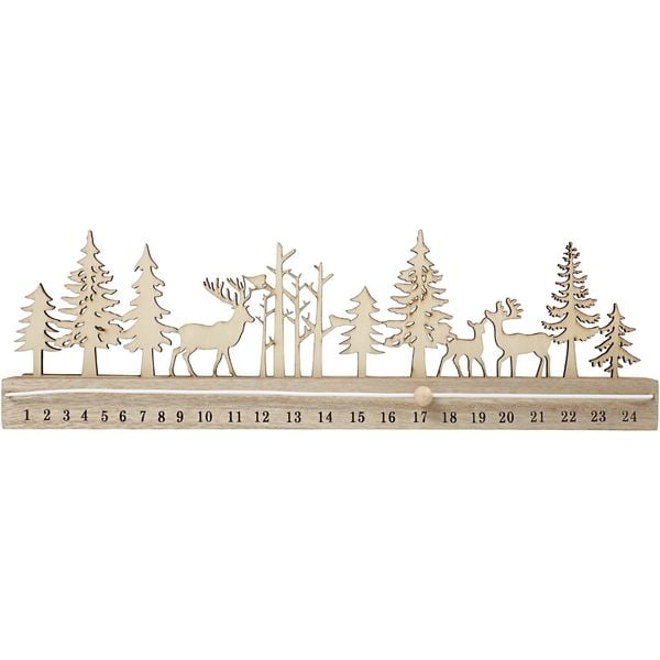 Produktbild: Creativ Company Adventkalender mit Datumszahlen, H 12 cm, L 40 cm, B 3,6 cm, 1 Stk