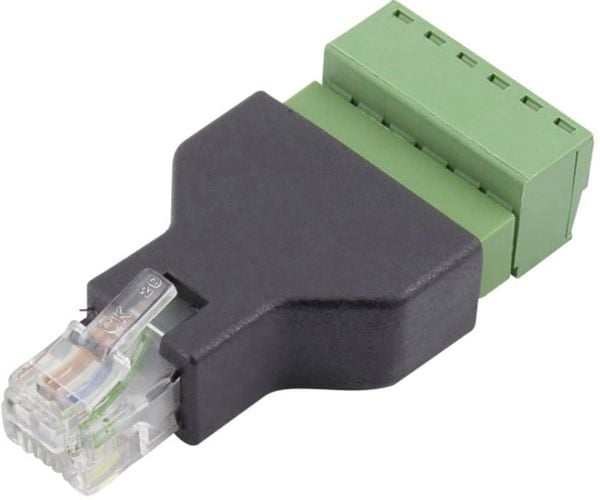 TRU COMPONENTS FL-30 RJ 12 Terminal Adapter FL-30 Stecker, gerade Polzahl Sensoren 6P6C 1 St.