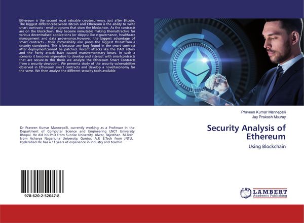 Produktbild: Security Analysis of Ethereum