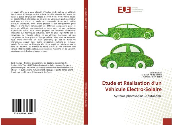 Produktbild: Etude et R&eacute;alisation d'un V&eacute;hicule Electro-Solaire