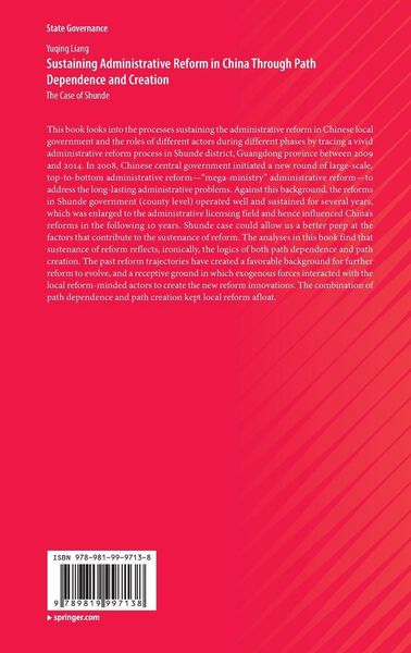 Produktbild: Sustaining Administrative Reform in China Through Path Dependence and Creation