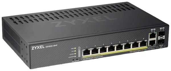 Produktbild: ZyXEL GS1920-8HPv2 GS1920-8HPv2 Netzwerk Switch 8 + 2 Port