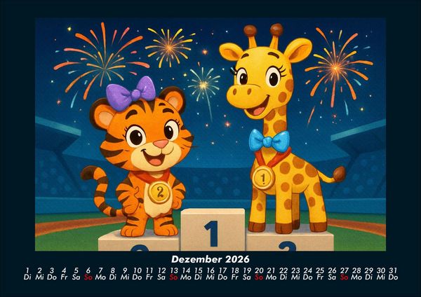 Produktbild: Tina & Nala bei den Olympischen Spielen 2026 Fotokalender DIN A4