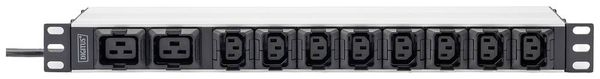 Produktbild: Digitus DN-95427 19 Zoll Netzwerkschrank-Steckdosenleiste 1 HE Kaltger&auml;te-Steckdose C13 10A Geeignet f&uuml;r Schranktiefe: ab 300mm