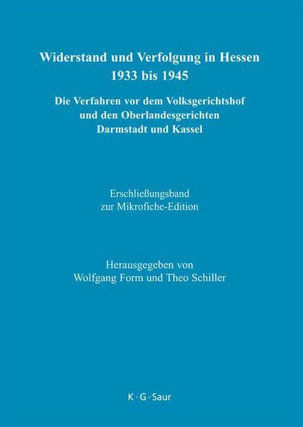 Produktbild: Erschlie&szlig;ungsband zur Mikrofiche-Edition