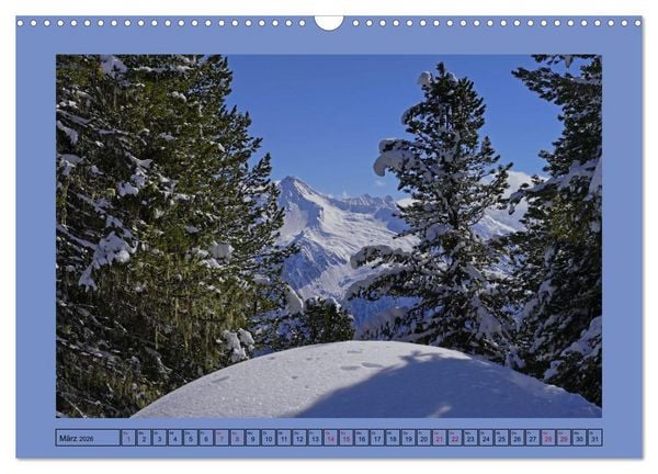 Produktbild: Winterwanderung in den Tuxer Alpen (Wandkalender 2026 DIN A3 quer), CALVENDO Monatskalender
