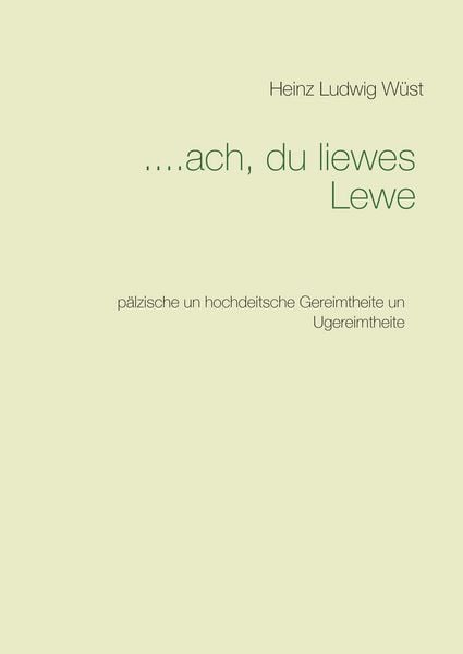 Produktbild: ....ach, du liewes Lewe