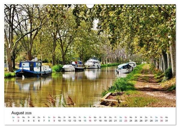 Produktbild: Unterwegs am Canal du Midi (Wandkalender 2026 DIN A3 quer), CALVENDO Monatskalender