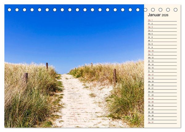 Produktbild: Langeoog Geburtstagskalender (Tischkalender 2026 DIN A5 quer), CALVENDO Monatskalender