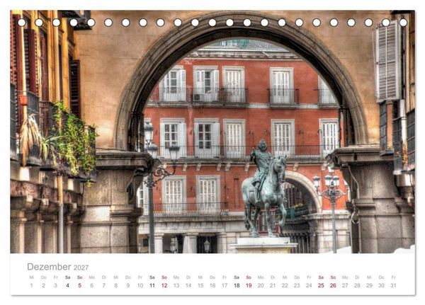 Produktbild: Madrid eine Stadt zum Verlieben (Tischkalender 2027 DIN A5 quer), CALVENDO Monatskalender