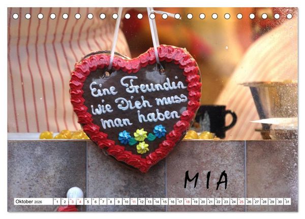 Produktbild: MIA - Namenskalender (Tischkalender 2026 DIN A5 quer), CALVENDO Monatskalender