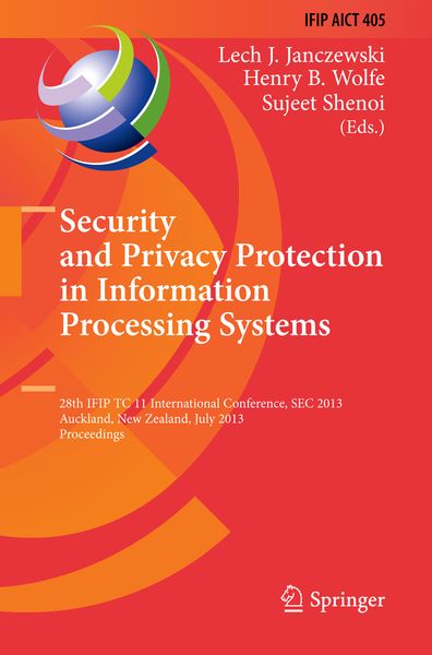 Produktbild: Security and Privacy Protection in Information Processing Systems