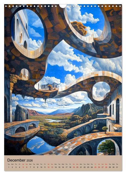 Produktbild: Dali meets Technology (Wall Calendar 2026 DIN A3 portrait), CALVENDO 12 Month Wall Calendar