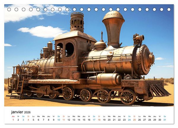 Produktbild: M&eacute;caniques fantastiques (Calendrier de bureau 2026 DIN A5 vertical), CALVENDO calendrier mensuel