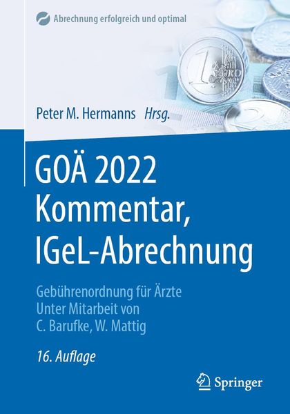 Produktbild: GO&Auml; 2022 Kommentar, IGeL-Abrechnung