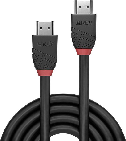 Produktbild: LINDY HDMI Anschlusskabel HDMI-A Stecker, HDMI-A Stecker 2.00 m Schwarz 36472 4K UHD HDMI-Kabel