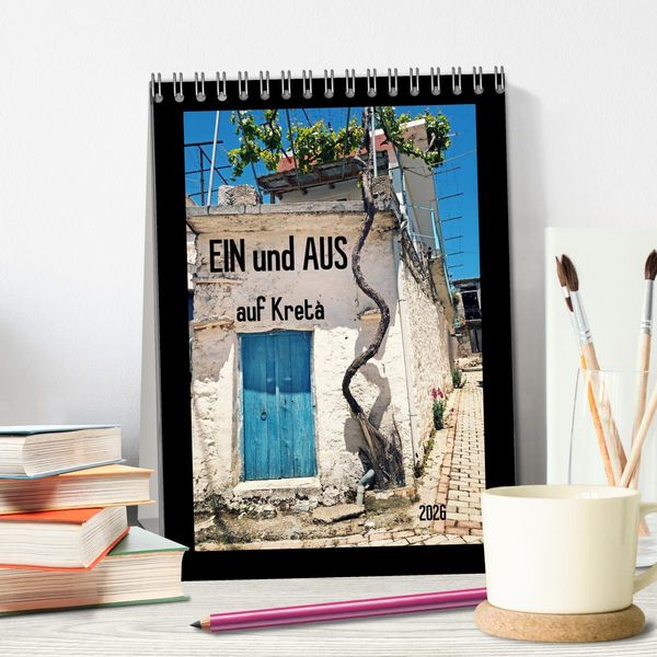 Produktbild: Ein und Aus auf Kreta (Tischkalender 2026 DIN A5 hoch), CALVENDO Monatskalender