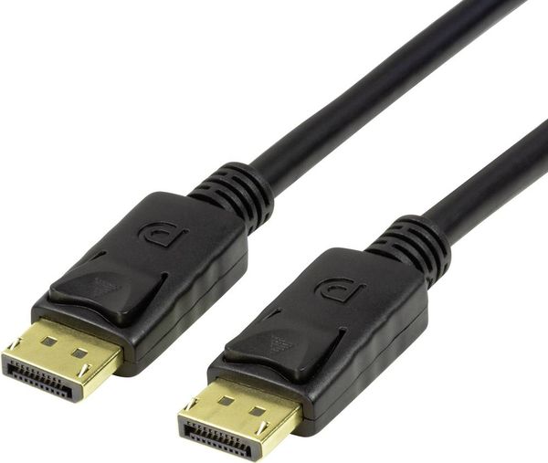 LogiLink DisplayPort Anschlusskabel DisplayPort Stecker, DisplayPort Stecker 2.00 m Schwarz CV0120 DisplayPort-Kabel