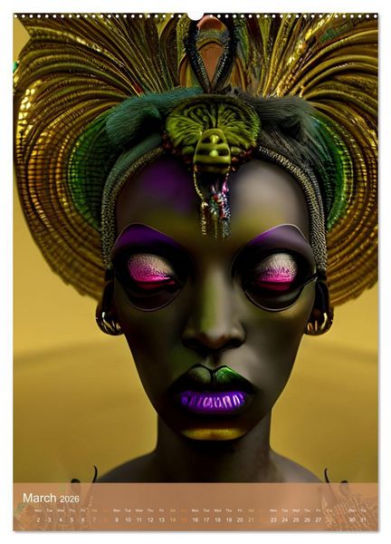 Produktbild: Voodoo Queens (Wall Calendar 2026 DIN A2 portrait), CALVENDO 12 Month Wall Calendar