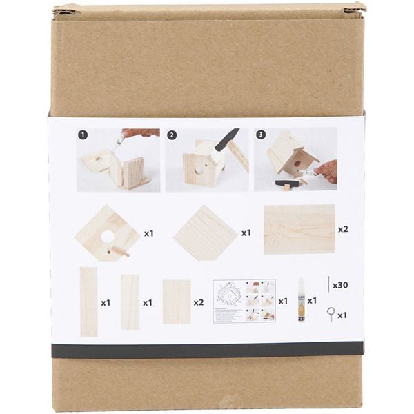 Produktbild: Creativ Company Vogelhaus, H 13 cm, T 14,5 cm, B 16 cm, 1 Stk