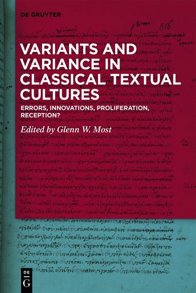 Produktbild: Variants and Variance in Classical Textual Cultures