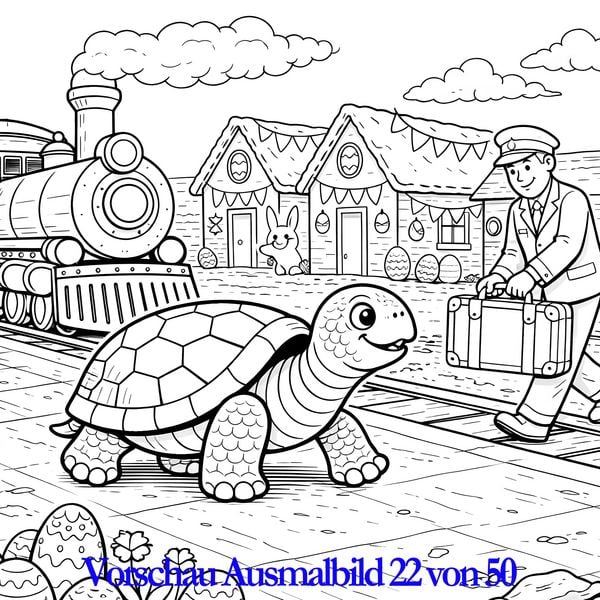 Produktbild: Die Schildkr&ouml;te Harriet besucht das Osterland | Kinder-Malbuch