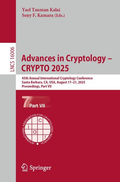 Produktbild: Advances in Cryptology - CRYPTO 2025