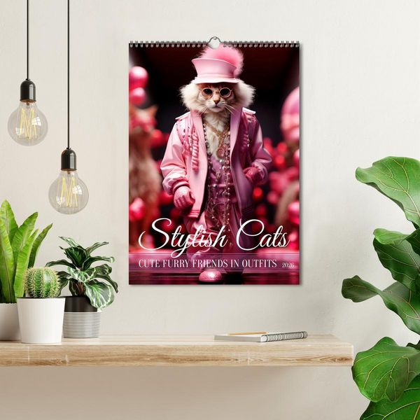 Produktbild: Stylish cats (Wall Calendar 2026 DIN A3 portrait), CALVENDO 12 Month Wall Calendar