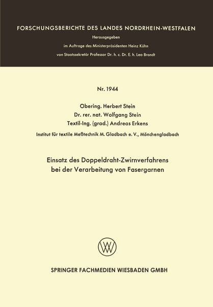 Produktbild: Einsatz des Doppeldraht-Zwirnverfahrens bei der Verarbeitung von Fasergarnen